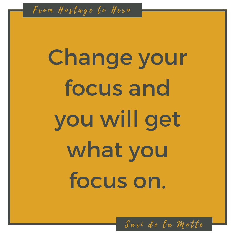 change your focus and you will get what you focus on