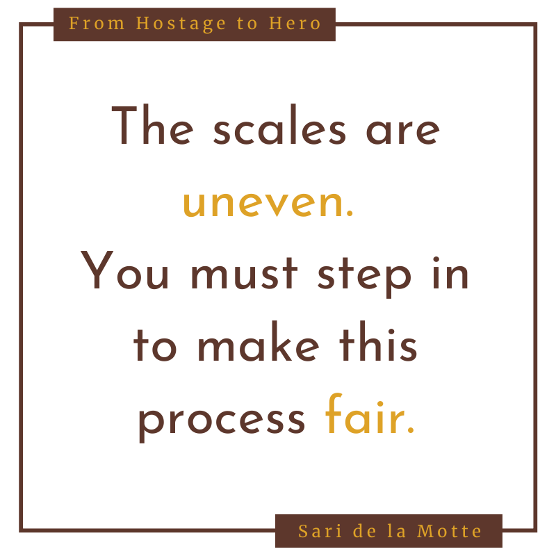 the scales are uneven. you must step in to make this process fair.