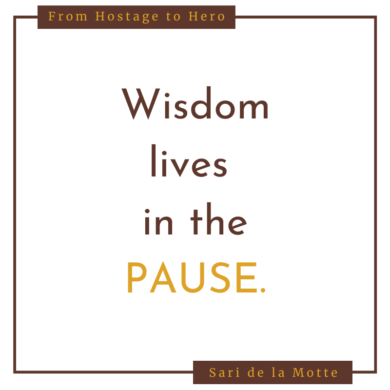 wisdom lives in the pause