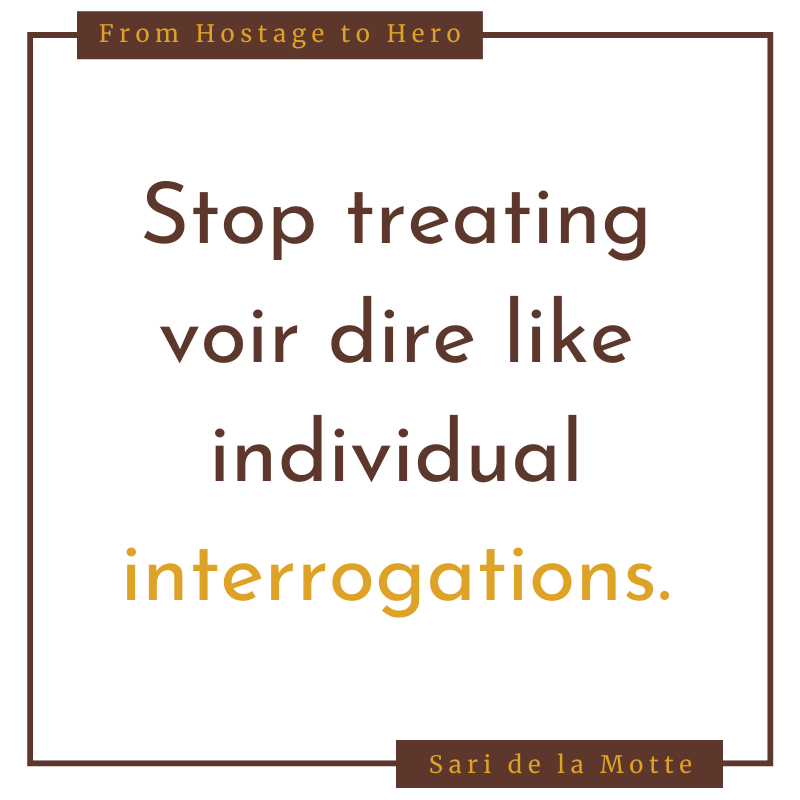 stop treating voir dire like individual interrogations.